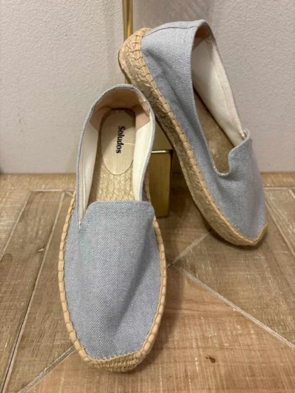 NWOT Soludos Smoking Platform Espadrille Dolphin Blue Sizes 8 9 10